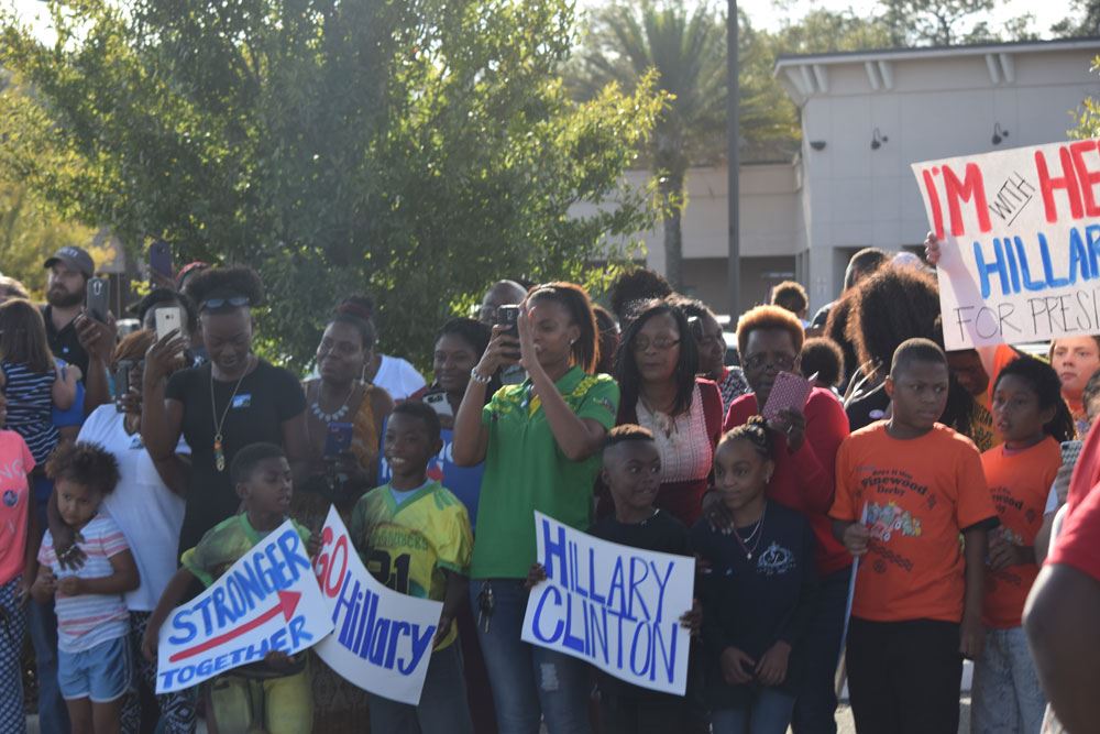 With little notice word got out and people showed up for the event.